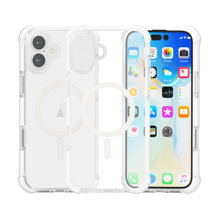 For iPhone 16 Acrylic Magsafe Magnetic Shockproof Phone Case(Transparent) - iPhone 16 Cases by PMC Jewellery | Online Shopping South Africa | PMC Jewellery | Buy Now Pay Later Mobicred