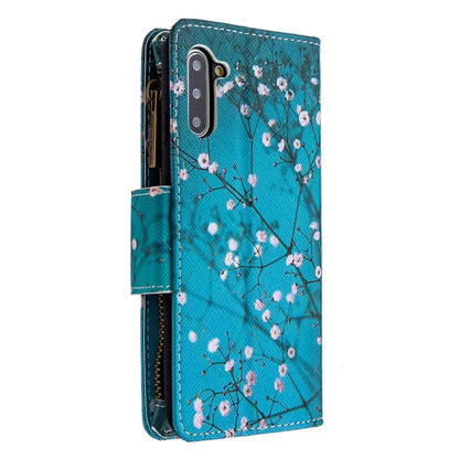 For Samsung Galaxy Note 10 Colored Drawing Pattern Zipper Horizontal Flip Leather Case with Holder & Card Slots & Wallet(Plum Blossom) - Galaxy Phone Cases by PMC Jewellery | Online Shopping South Africa | PMC Jewellery