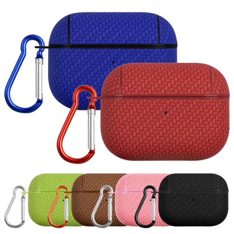 For AirPods 1 / 2 Woven Skin Texture PC TWS Earphone Protective Case(Black) - For AirPods 1/2 by PMC Jewellery | Online Shopping South Africa | PMC Jewellery | Buy Now Pay Later Mobicred