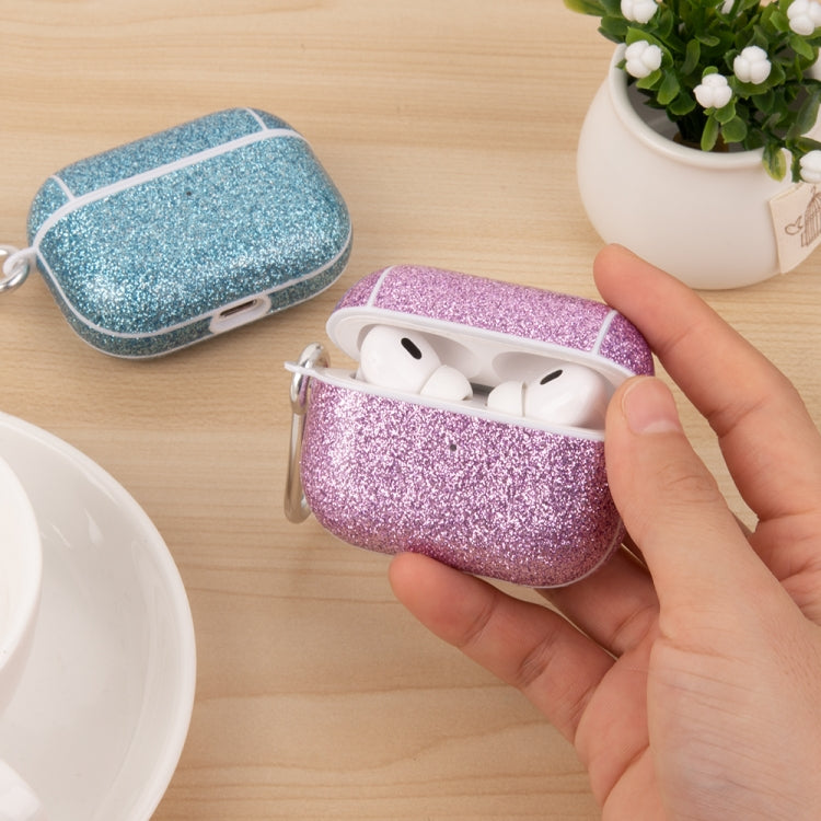 For AirPods 1 / 2 Glitter Powder Skin Texture PC TWS Earphone Case(Gold) - For AirPods 1/2 by PMC Jewellery | Online Shopping South Africa | PMC Jewellery | Buy Now Pay Later Mobicred