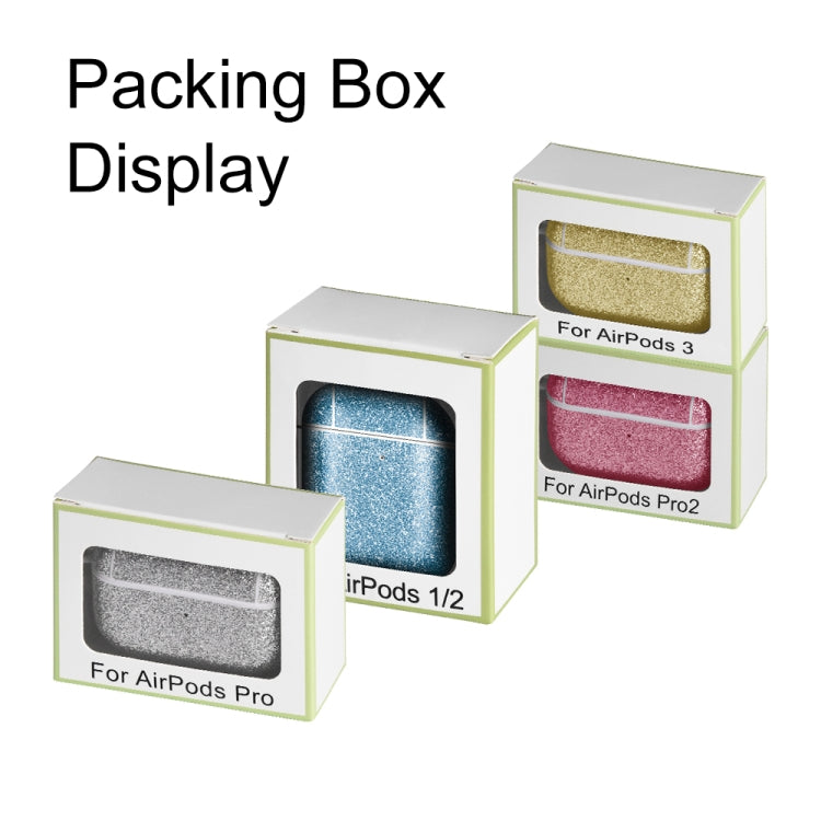 For AirPods Pro Glitter Powder Skin Texture PC TWS Earphone Case(Silver) - For AirPods Pro by PMC Jewellery | Online Shopping South Africa | PMC Jewellery | Buy Now Pay Later Mobicred