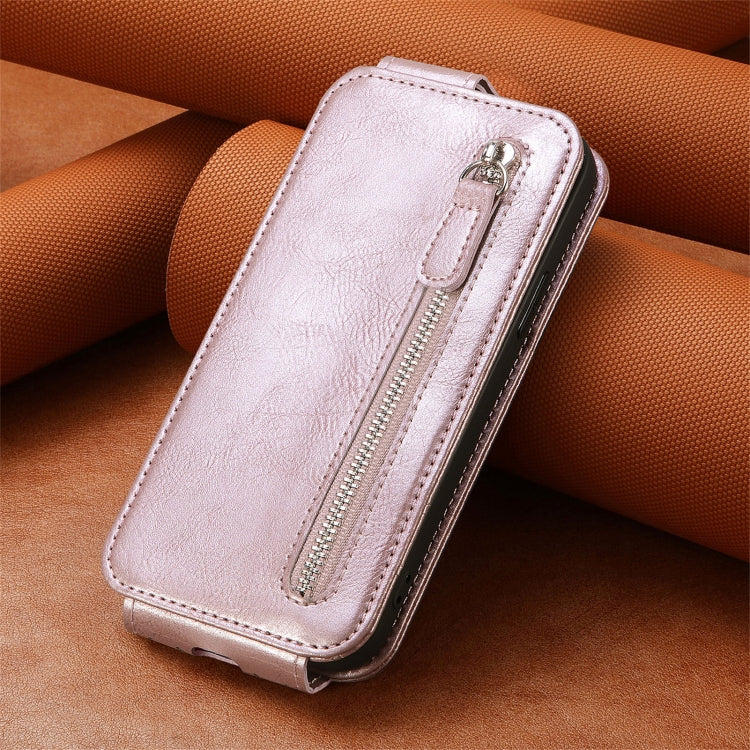 For Ulefone Note 16 Pro Zipper Wallet Vertical Flip Leather Phone Case(Rose Gold) - Ulefone Cases by PMC Jewellery | Online Shopping South Africa | PMC Jewellery | Buy Now Pay Later Mobicred