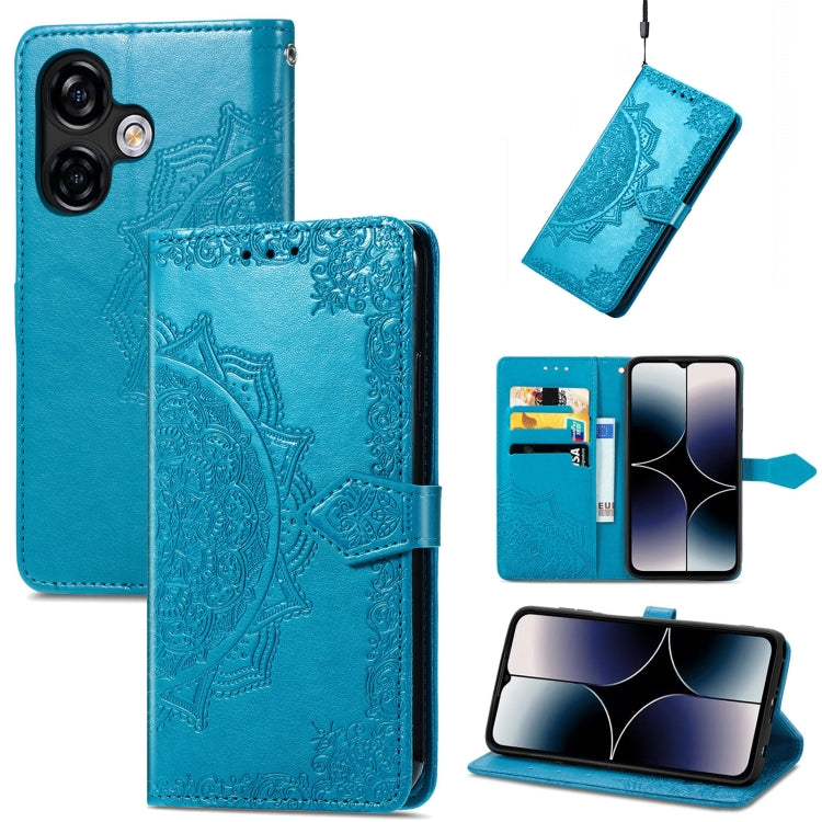 For Ulefone Note 16 Pro Mandala Flower Embossed Leather Phone Case(Blue) - Ulefone Cases by PMC Jewellery | Online Shopping South Africa | PMC Jewellery | Buy Now Pay Later Mobicred