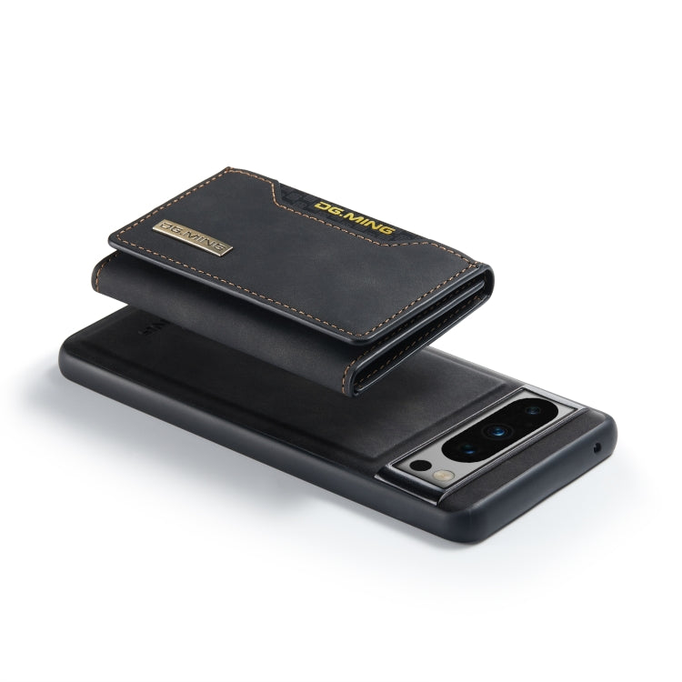 For Google Pixel 8 Pro DG.MING M2 Series 3-Fold Multi Card Bag + Magnetic Phone Case(Black) - Google Cases by DG.MING | Online Shopping South Africa | PMC TechLife | Buy Now Pay Later Mobicred