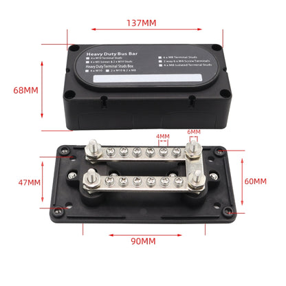 CP-3158 300A 12-48V RV Yacht Modified Double Row 12-way M6 Terminal Busbar with 12pcs Terminals - Booster Cable & Clip by PMC Jewellery | Online Shopping South Africa | PMC Jewellery | Buy Now Pay Later Mobicred