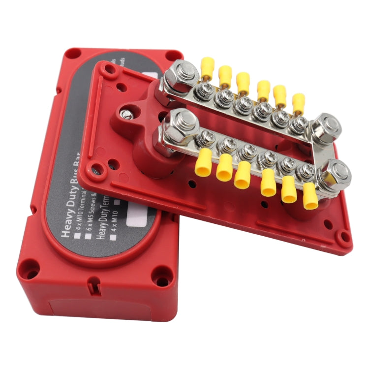 CP-3160 1 Pair 300A 12-48V RV Yacht Modified Double Row 12-way M6 Terminal Busbar with 24pcs Terminals - Booster Cable & Clip by PMC TechLife | Online Shopping South Africa | PMC TechLife | Buy Now Pay Later Mobicred