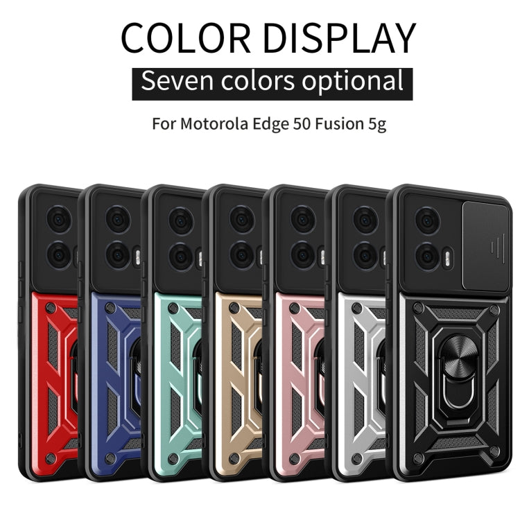 For Motorola Edge 50 Fusion Sliding Camera Cover Design TPU+PC Phone Case(Gold) - free shipping - PMC TechLife - Order now!