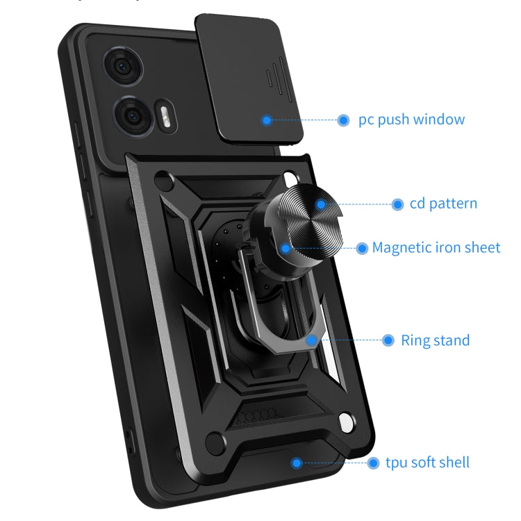 For Motorola Edge 50 Fusion Sliding Camera Cover Design TPU+PC Phone Case(Blue) - free shipping - PMC TechLife - Order now!