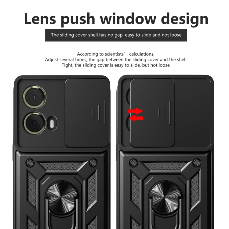 For Motorola Moto G85 / S50 Neo Sliding Camera Cover Design TPU+PC Phone Case(Black) - free shipping - PMC TechLife - Order now!