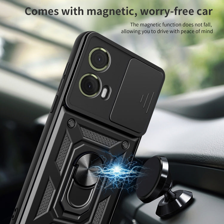 For Motorola Moto G85 / S50 Neo Sliding Camera Cover Design TPU+PC Phone Case(Black) - free shipping - PMC TechLife - Order now!