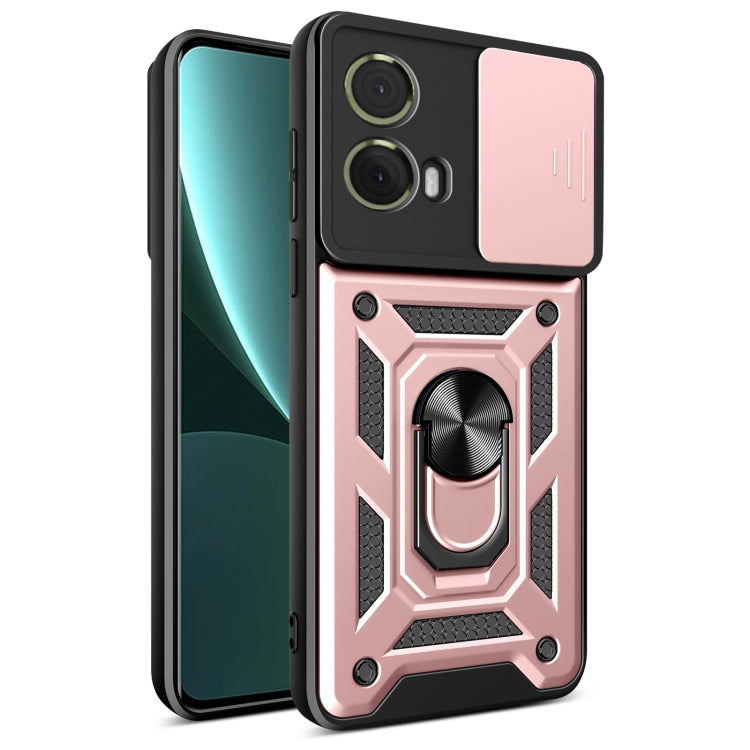 For Motorola Moto G85 / S50 Neo Sliding Camera Cover Design TPU+PC Phone Case(Rose Gold) - free shipping - PMC TechLife - Order now!