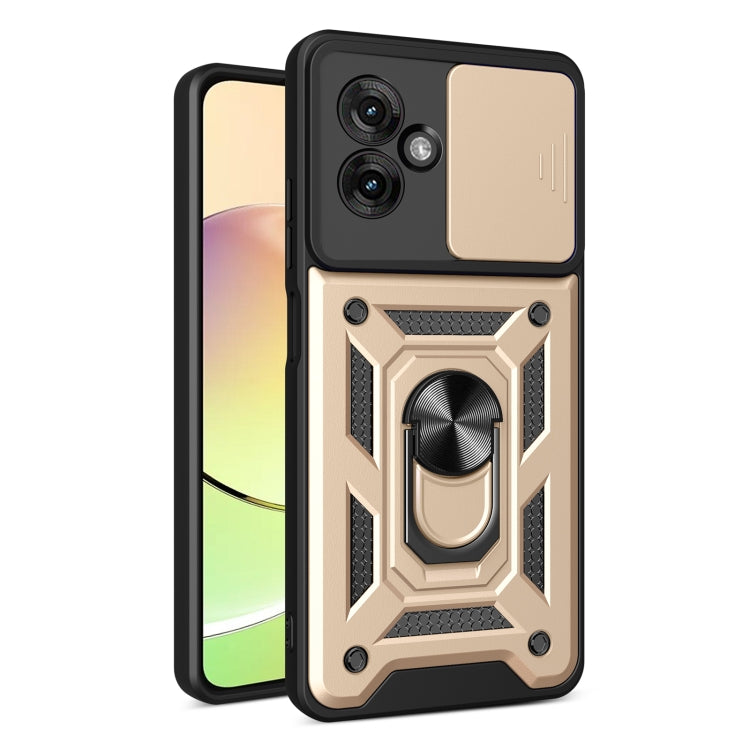 For Motorola Moto G55 Sliding Camera Cover Design TPU+PC Phone Case(Gold) - free shipping - PMC TechLife - Order now!