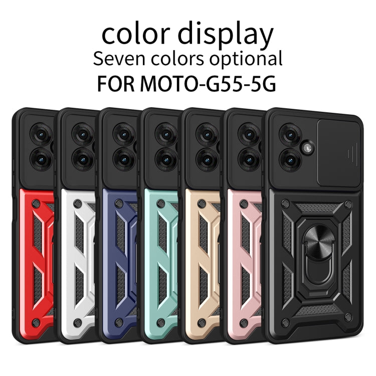 For Motorola Moto G55 Sliding Camera Cover Design TPU+PC Phone Case(Gold) - free shipping - PMC TechLife - Order now!