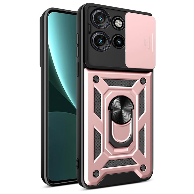 For Motorola Edge 50 Neo Sliding Camera Cover Design TPU+PC Phone Case(Rose Gold) - free shipping - PMC TechLife - Order now!