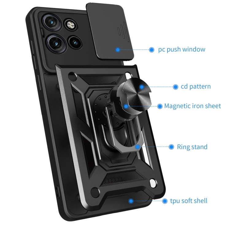 For Motorola Edge 50 Neo Sliding Camera Cover Design TPU+PC Phone Case(Rose Gold) - free shipping - PMC TechLife - Order now!