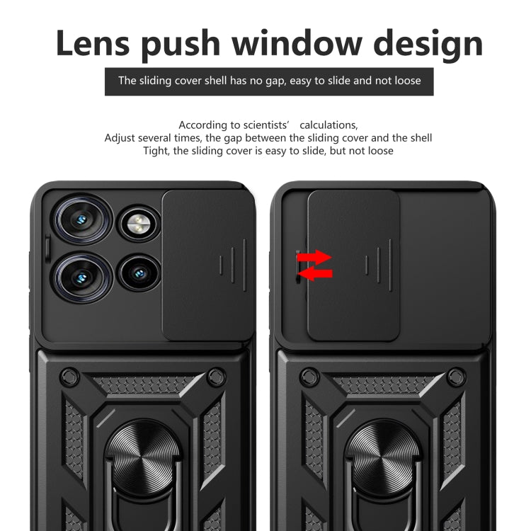 For Motorola Edge 50 Neo Sliding Camera Cover Design TPU+PC Phone Case(Silver) - free shipping - PMC TechLife - Order now!