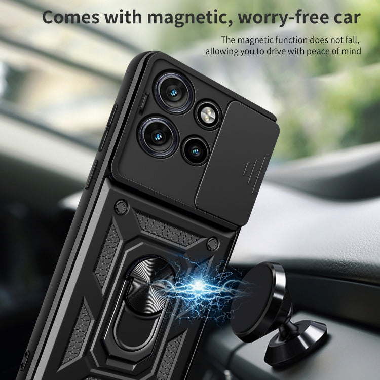 For Motorola Edge 50 Neo Sliding Camera Cover Design TPU+PC Phone Case(Silver) - free shipping - PMC TechLife - Order now!