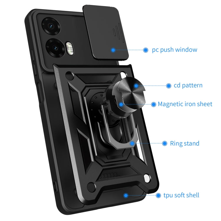 For Motorola Moto G35 5G Global Sliding Camera Cover Design TPU+PC Phone Case(Red) - free shipping - PMC TechLife - Order now!
