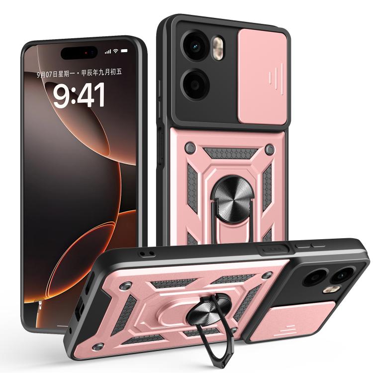 For Motorola Moto G05 Sliding Camera Cover Design TPU+PC Phone Case(Rose Gold) - free shipping - PMC TechLife - Order now!