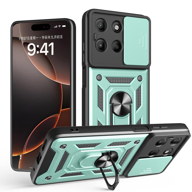 For Motorola Moto G15 Sliding Camera Cover Design TPU+PC Phone Case(Mint Green) - free shipping - PMC TechLife - Order now!
