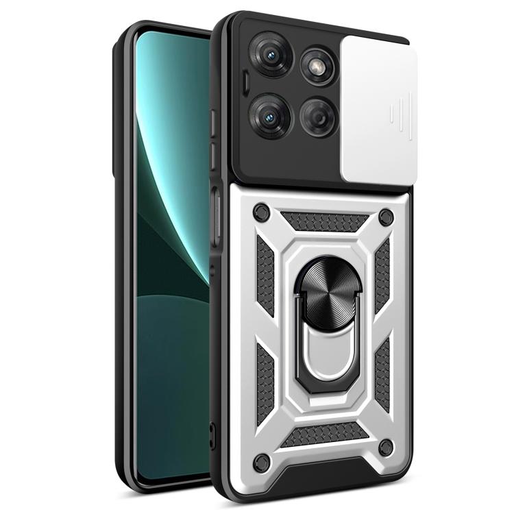For Motorola Moto G Power 2025 Sliding Camera Cover Design TPU+PC Phone Case(Silver) - free shipping - PMC TechLife - Order now!