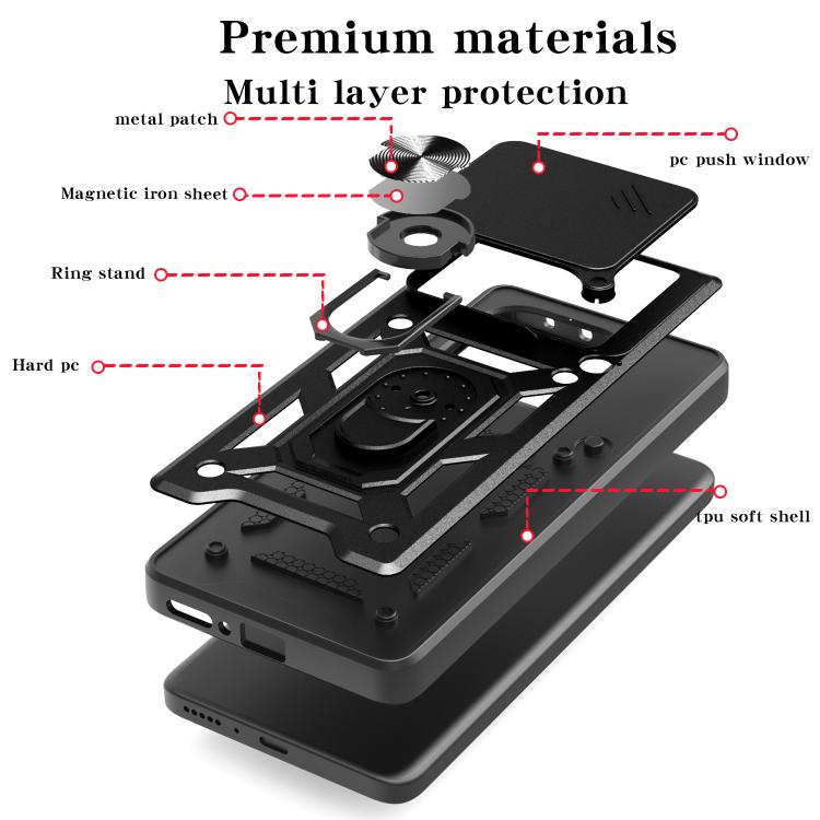 For Motorola Edge 60 Fusion Sliding Camera Cover Design TPU+PC Phone Case(Rose Gold) - free shipping - PMC TechLife - Order now!