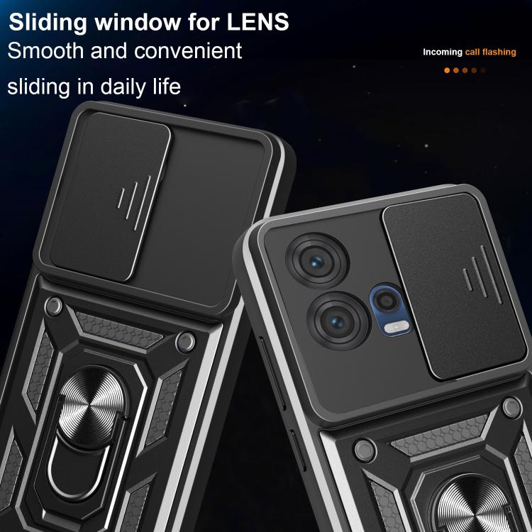 For Motorola Edge 30 Fusion Sliding Camera Cover Design TPU+PC Phone Case(Silver) - free shipping - PMC TechLife - Order now!