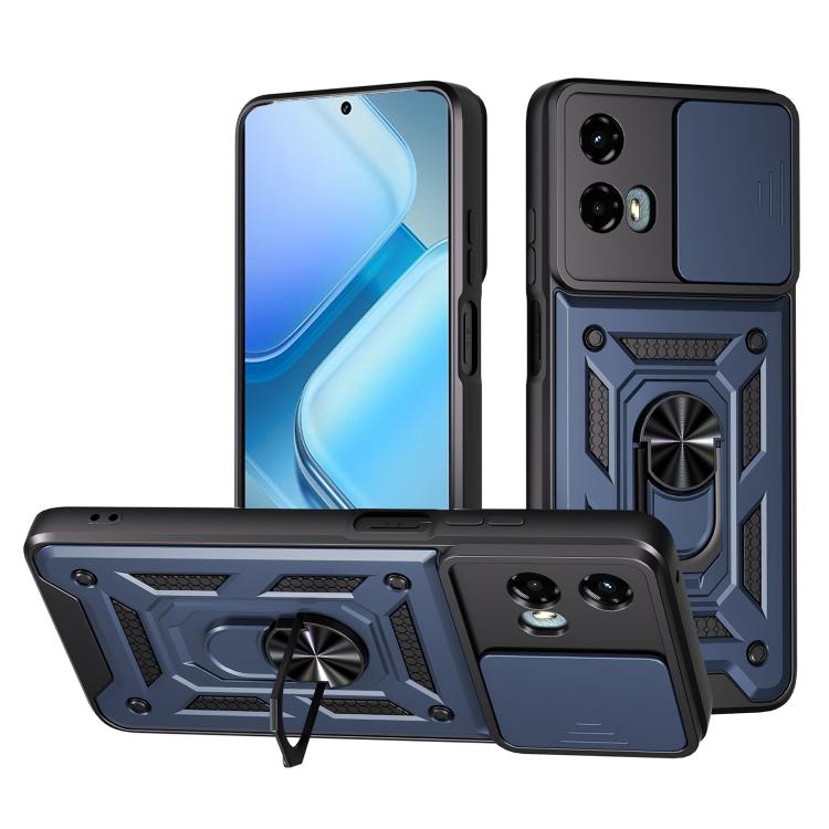 For Motorola Moto G 5G 2024 Sliding Camera Cover Design TPU+PC Phone Case(Blue) - free shipping - PMC TechLife - Order now!