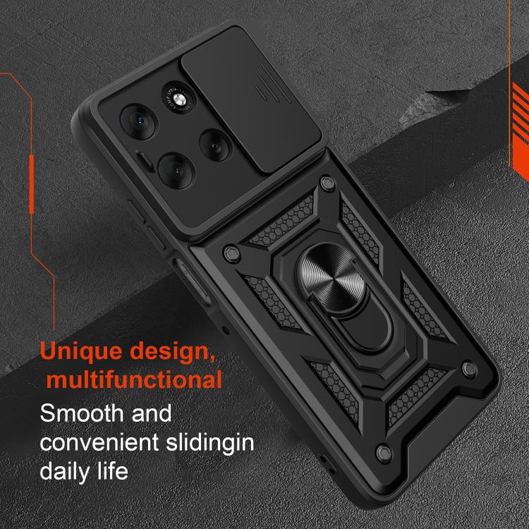 For Motorola Moto G56 5G Sliding Camera Cover Design TPU+PC Phone Case(Black) - free shipping - PMC TechLife - Order now!