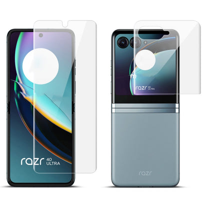 For Motorola Razr 40 Ultra 1 Sets imak Curved Full Screen Hydrogel Film Front + Back Film Set - Motorola Tempered Glass by imak | Online Shopping South Africa | PMC Jewellery | Buy Now Pay Later Mobicred