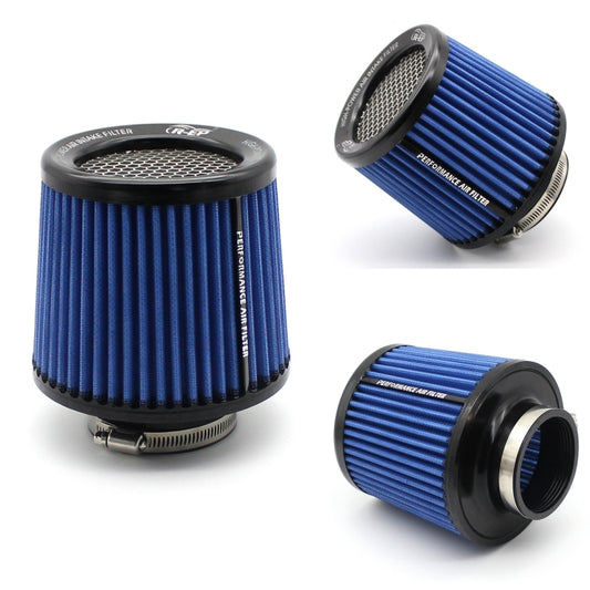 XH-UN077-079 Car High Flow Cold Cone Engine Air Intake Filter, Size:76mm(Blue) - Air Intake System by PMC Jewellery | Online Shopping South Africa | PMC Jewellery | Buy Now Pay Later Mobicred