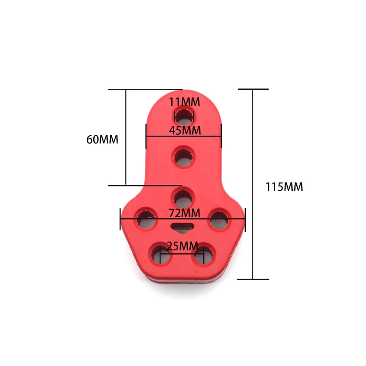 XH-6282 7 Holes Car Exhaust Hanger Bushing Muffler Rubber Insulator Mount Bracket(Yellow) - Exhaust Pipes by PMC TechLife | Online Shopping South Africa | PMC TechLife | Buy Now Pay Later Mobicred