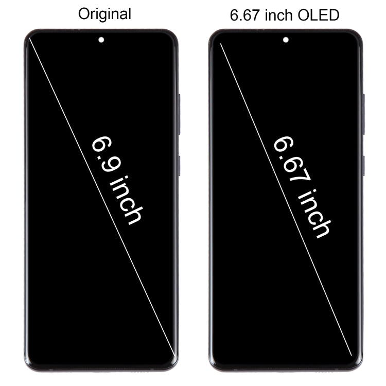 For Samsung Galaxy S20 Ultra 4G/5G SM-G988 6.67 inch OLED LCD Screen Digitizer Full Assembly with Frame (Silver) - free shipping - PMc TechLife - Order now!