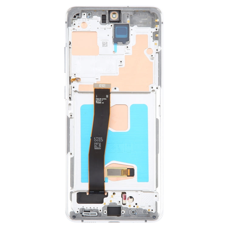For Samsung Galaxy S20 Ultra 4G/5G SM-G988 6.67 inch OLED LCD Screen Digitizer Full Assembly with Frame (Silver) - free shipping - PMc TechLife - Order now!