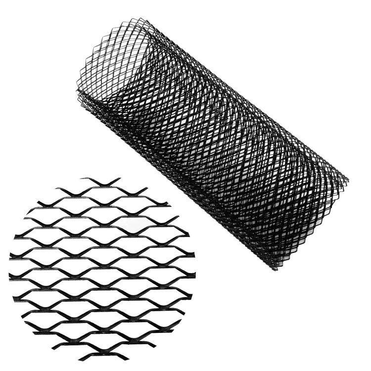 XH-6013 100x33cm Universal Car Grill Mesh Aluminum Alloy Grille Insert Bumper, Type:Large Hole(Black) - Front Grille Decoration Strip by PMC TechLife | Online Shopping South Africa | PMC TechLife | Buy Now Pay Later Mobicred