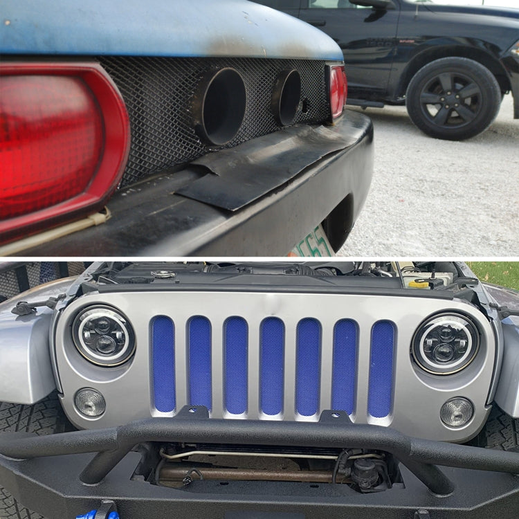 XH-6013 100x33cm Universal Car Grill Mesh Aluminum Alloy Grille Insert Bumper, Type:Large Hole(Silver) - Front Grille Decoration Strip by PMC TechLife | Online Shopping South Africa | PMC TechLife | Buy Now Pay Later Mobicred