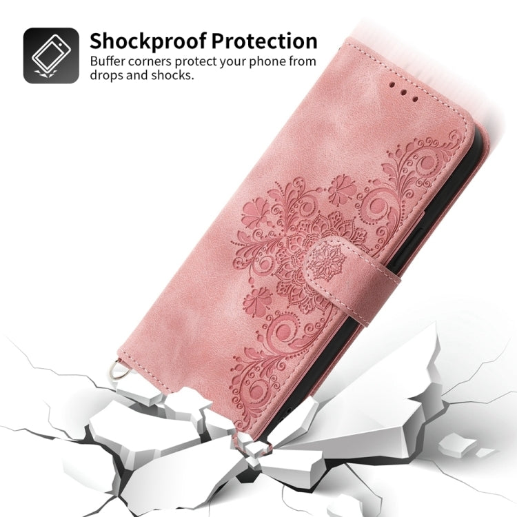 For Xiaomi Redmi 13C Skin-feel Flowers Embossed Wallet Leather Phone Case(Pink) - 13C Cases by PMC TechLife | Online Shopping South Africa | PMC TechLife | Buy Now Pay Later Mobicred