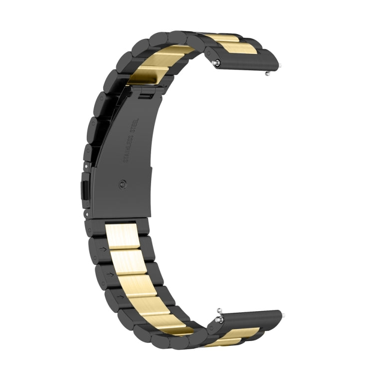 For Huawei Watch 4 / 4 Pro Three Bead Stainless Steel Watch Band(Black Retro Gold) - free shipping - PMC TechLife - Order now!