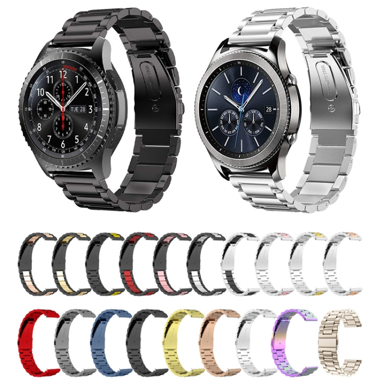 For Huawei Watch 4 / 4 Pro Three Bead Stainless Steel Watch Band(Black Retro Gold) - free shipping - PMC TechLife - Order now!