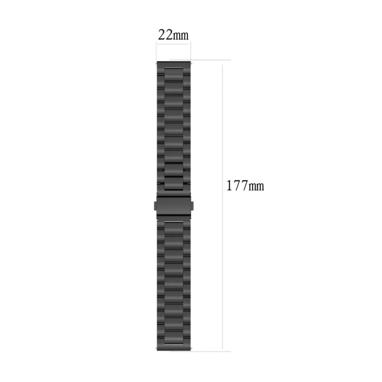 For Huawei Watch 4 / 4 Pro Three Bead Stainless Steel Watch Band(Black Retro Gold) - free shipping - PMC TechLife - Order now!
