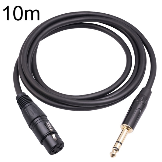 6.35mm 1/4 TRS Male to XLR 3pin Female Microphone Cable, Length:10m - Microphone Audio Cable & Connector by PMC Jewellery | Online Shopping South Africa | PMC Jewellery | Buy Now Pay Later Mobicred