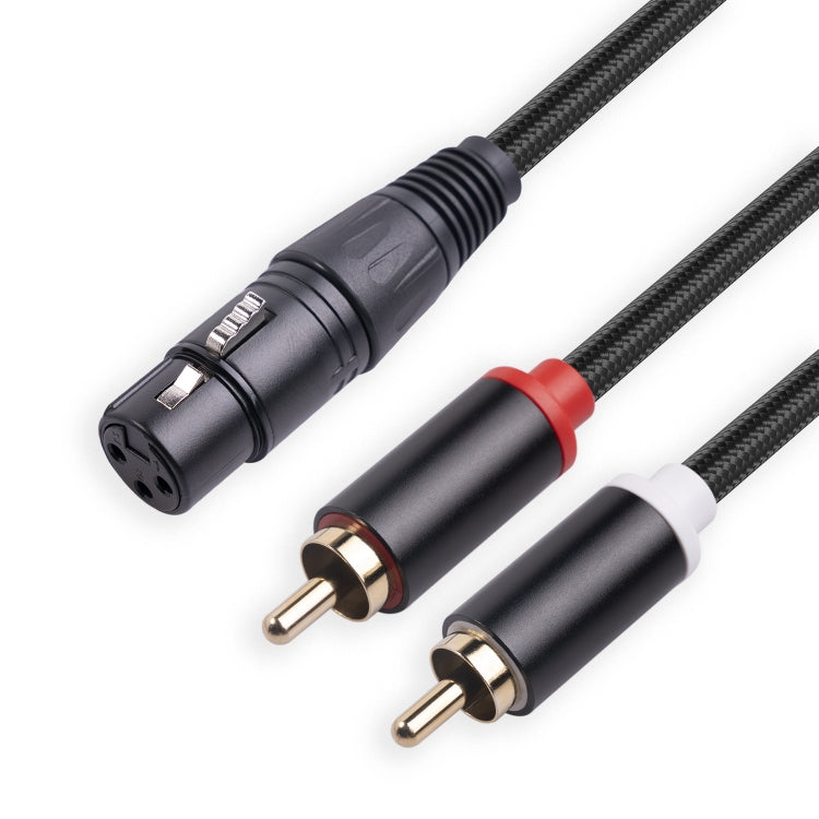 RCA20 XLR Female to Dual RCA Y-Splitter Audio Cable, Length:2m - Microphone Audio Cable & Connector by PMC Jewellery | Online Shopping South Africa | PMC Jewellery