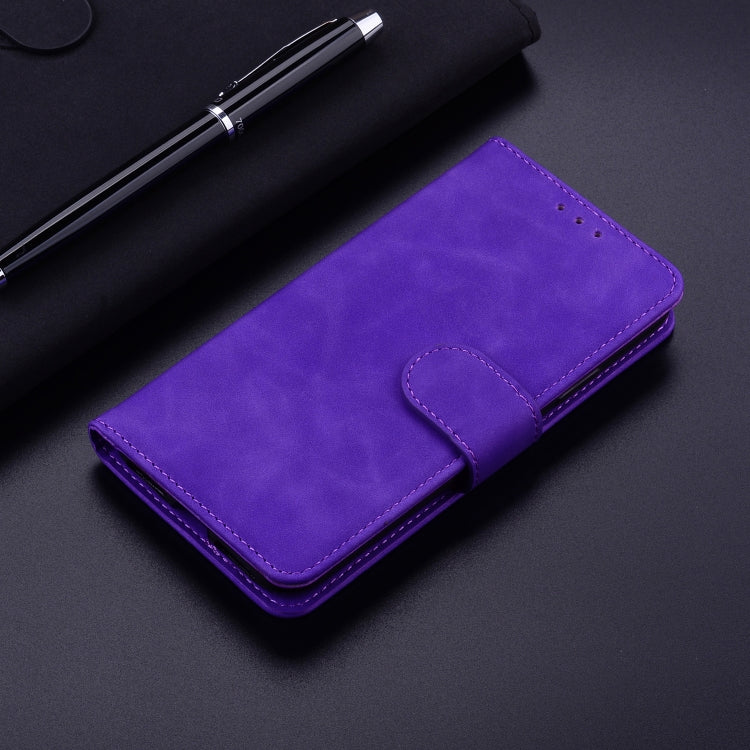 For iPhone 16 Pro Skin Feel Pure Color Flip Leather Phone Case(Purple) - iPhone 16 Pro Cases by PMC TechLife | Online Shopping South Africa | PMC TechLife | Buy Now Pay Later Mobicred