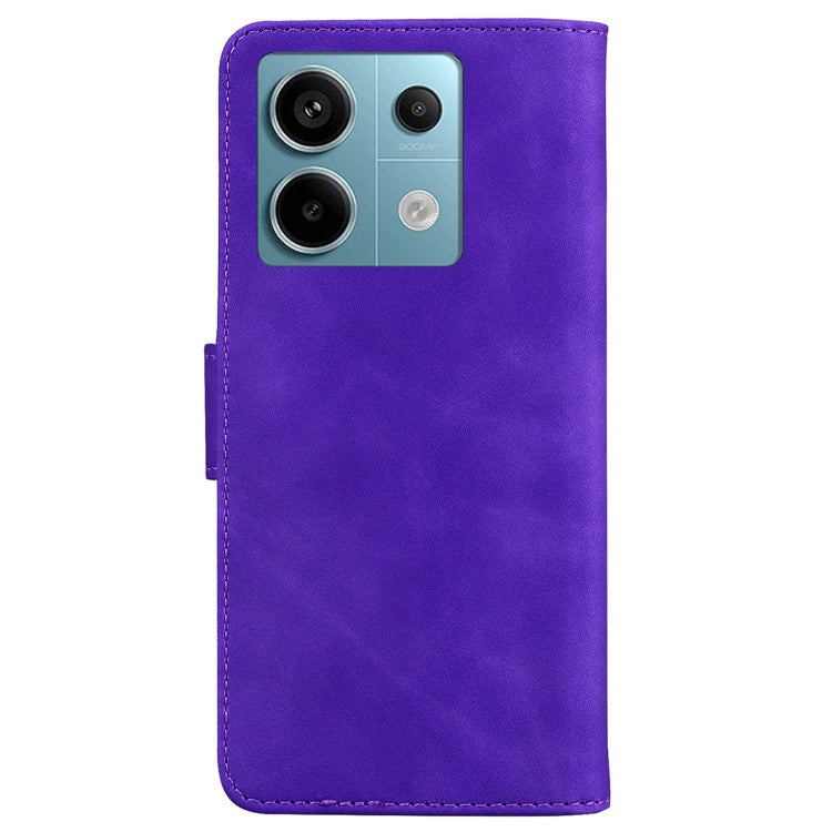 For Xiaomi Redmi Note 13 Pro 5G Skin Feel Pure Color Flip Leather Phone Case(Purple) - Note 13 Pro Cases by PMC Jewellery | Online Shopping South Africa | PMC Jewellery | Buy Now Pay Later Mobicred