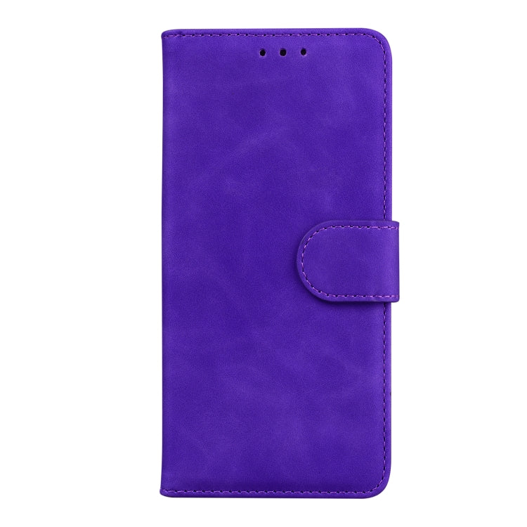 For Xiaomi Redmi K70E / Poco X6 Pro Skin Feel Pure Color Flip Leather Phone Case(Purple) - K70E Cases by PMC TechLife | Online Shopping South Africa | PMC TechLife | Buy Now Pay Later Mobicred