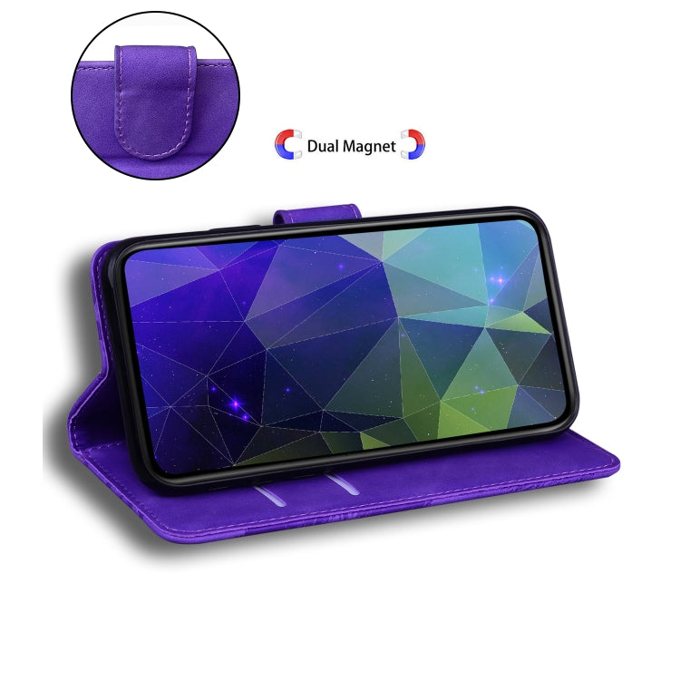 For Xiaomi Poco M6 Pro 4G Skin Feel Pure Color Flip Leather Phone Case(Purple) - Xiaomi Cases by PMC TechLife | Online Shopping South Africa | PMC TechLife | Buy Now Pay Later Mobicred
