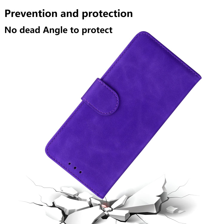 For Xiaomi Poco M6 Pro 4G Skin Feel Pure Color Flip Leather Phone Case(Purple) - Xiaomi Cases by PMC TechLife | Online Shopping South Africa | PMC TechLife | Buy Now Pay Later Mobicred