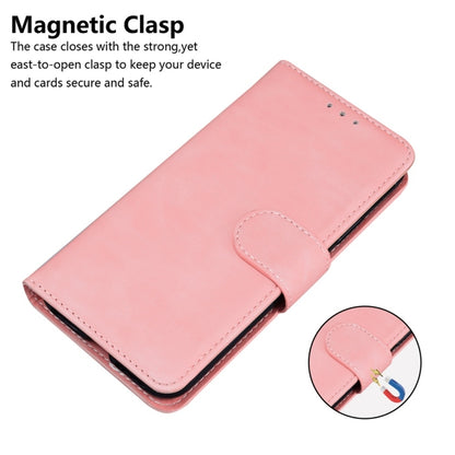 For Motorola Edge 2024 Skin Feel Pure Color Flip Leather Phone Case(Pink) - Motorola Cases by PMC Jewellery | Online Shopping South Africa | PMC Jewellery | Buy Now Pay Later Mobicred