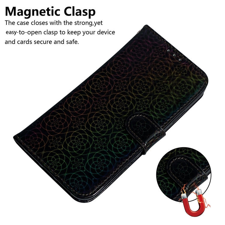 For iPhone 16 Pro Colorful Magnetic Buckle Leather Phone Case(Black) - iPhone 16 Pro Cases by PMC Jewellery | Online Shopping South Africa | PMC Jewellery | Buy Now Pay Later Mobicred