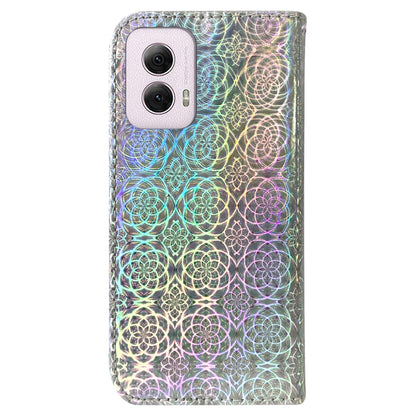 For Motorola Moto G Power 5G 2024 Colorful Magnetic Buckle Leather Phone Case(Silver) - Motorola Cases by PMC Jewellery | Online Shopping South Africa | PMC Jewellery | Buy Now Pay Later Mobicred